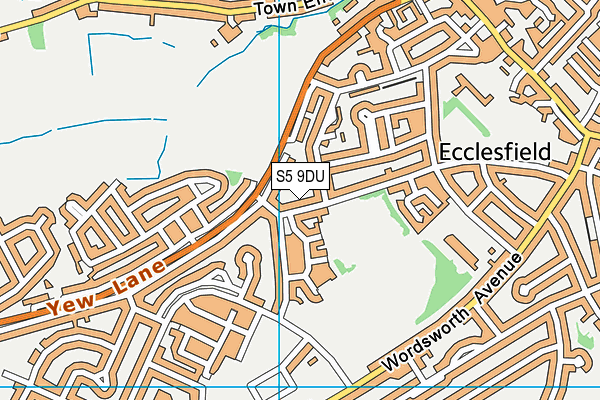 S5 9DU map - OS VectorMap District (Ordnance Survey)