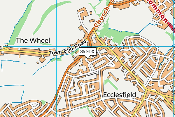 S5 9DX map - OS VectorMap District (Ordnance Survey)