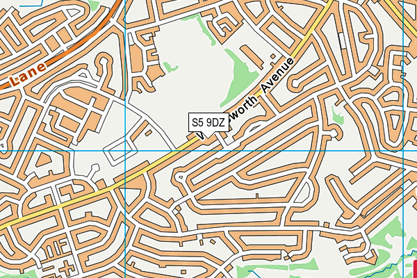 S5 9DZ map - OS VectorMap District (Ordnance Survey)