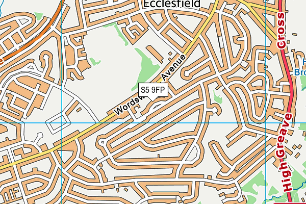 S5 9FP map - OS VectorMap District (Ordnance Survey)
