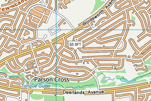 S5 9FT map - OS VectorMap District (Ordnance Survey)