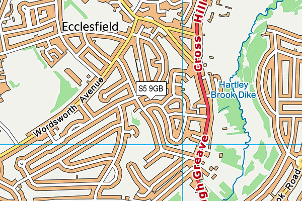 S5 9GB map - OS VectorMap District (Ordnance Survey)