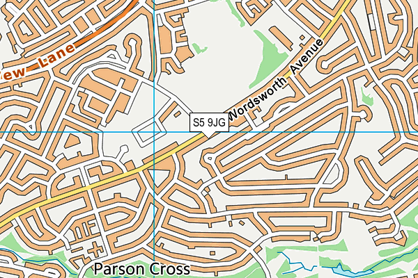S5 9JG map - OS VectorMap District (Ordnance Survey)