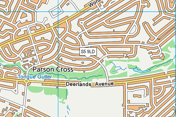 S5 9LD map - OS VectorMap District (Ordnance Survey)