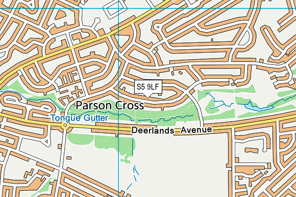 S5 9LF map - OS VectorMap District (Ordnance Survey)