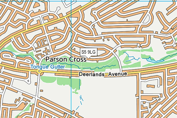 S5 9LG map - OS VectorMap District (Ordnance Survey)