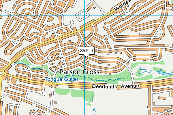 S5 9LJ map - OS VectorMap District (Ordnance Survey)