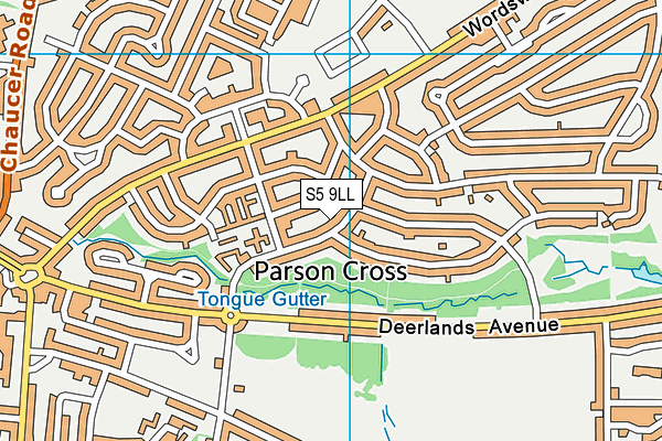 S5 9LL map - OS VectorMap District (Ordnance Survey)