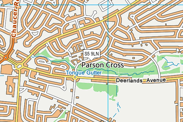 S5 9LN map - OS VectorMap District (Ordnance Survey)