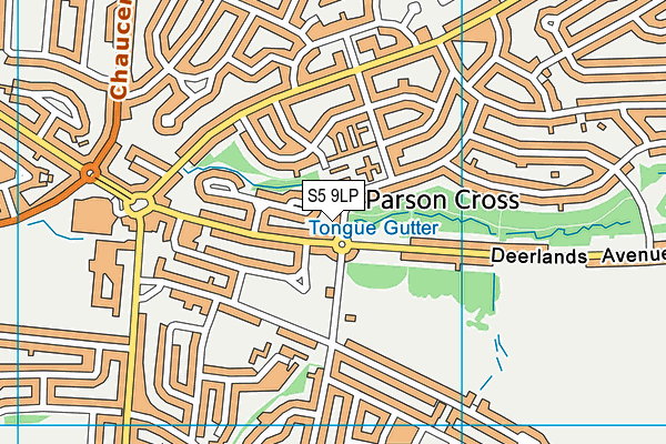 S5 9LP map - OS VectorMap District (Ordnance Survey)