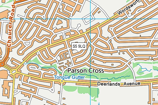 S5 9LQ map - OS VectorMap District (Ordnance Survey)