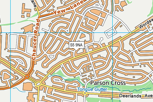 S5 9NA map - OS VectorMap District (Ordnance Survey)