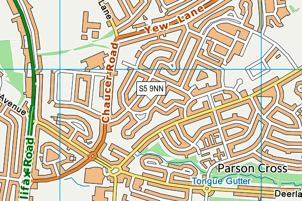 S5 9NN map - OS VectorMap District (Ordnance Survey)