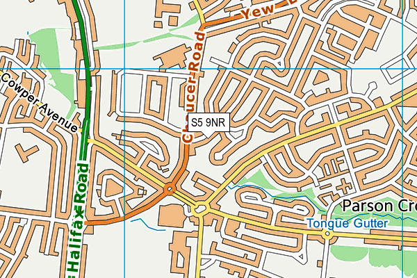S5 9NR map - OS VectorMap District (Ordnance Survey)