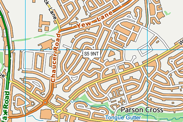 S5 9NT map - OS VectorMap District (Ordnance Survey)