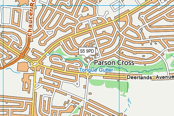 S5 9PD map - OS VectorMap District (Ordnance Survey)