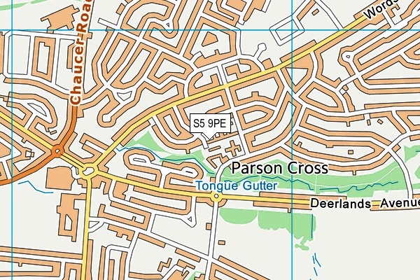 S5 9PE map - OS VectorMap District (Ordnance Survey)