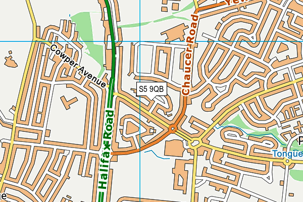 S5 9QB map - OS VectorMap District (Ordnance Survey)