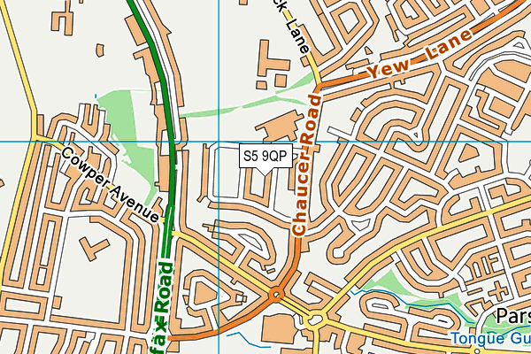 S5 9QP map - OS VectorMap District (Ordnance Survey)