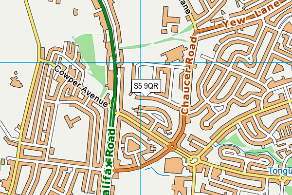 S5 9QR map - OS VectorMap District (Ordnance Survey)