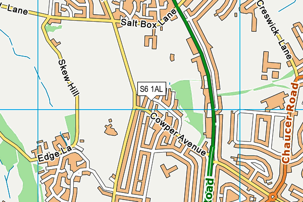 S6 1AL map - OS VectorMap District (Ordnance Survey)