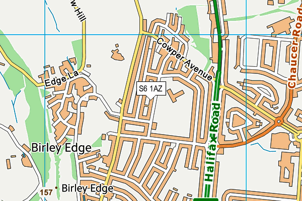 Fox Hill Primary map (S6 1AZ) - OS VectorMap District (Ordnance Survey)