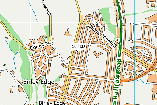 S6 1BD map - OS VectorMap District (Ordnance Survey)