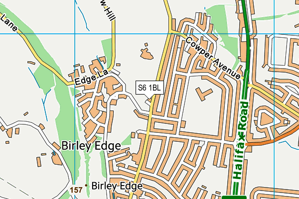 S6 1BL map - OS VectorMap District (Ordnance Survey)