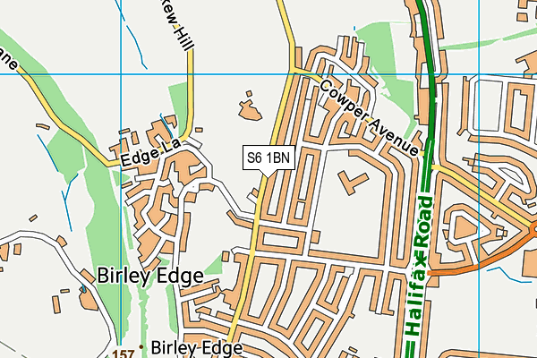 S6 1BN map - OS VectorMap District (Ordnance Survey)