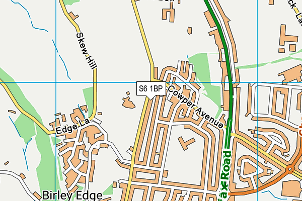 S6 1BP map - OS VectorMap District (Ordnance Survey)