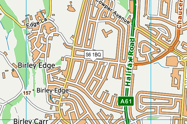 S6 1BQ map - OS VectorMap District (Ordnance Survey)