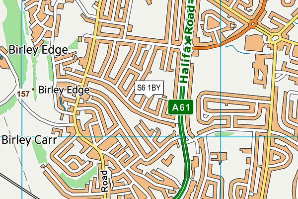 S6 1BY map - OS VectorMap District (Ordnance Survey)