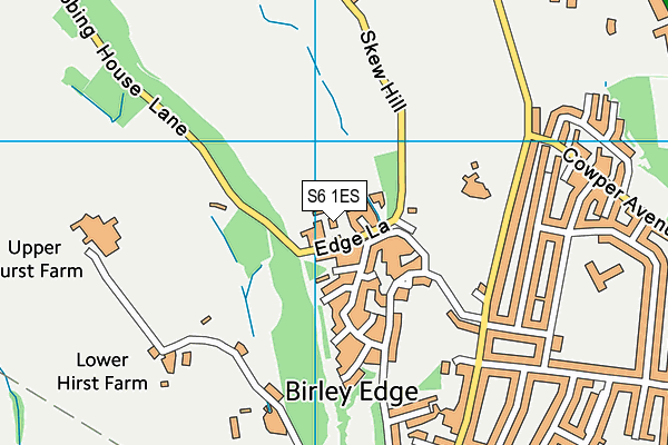 S6 1ES map - OS VectorMap District (Ordnance Survey)