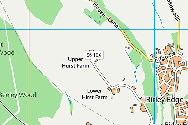 S6 1EX map - OS VectorMap District (Ordnance Survey)