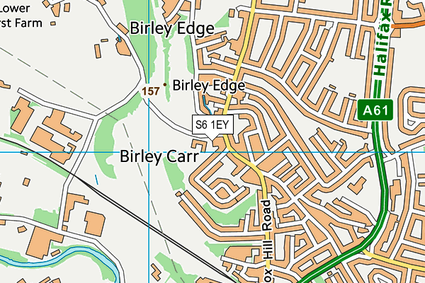 S6 1EY map - OS VectorMap District (Ordnance Survey)