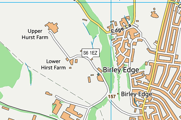 S6 1EZ map - OS VectorMap District (Ordnance Survey)