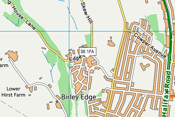 S6 1FA map - OS VectorMap District (Ordnance Survey)