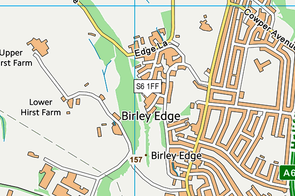 S6 1FF map - OS VectorMap District (Ordnance Survey)