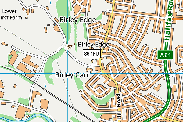 S6 1FU map - OS VectorMap District (Ordnance Survey)