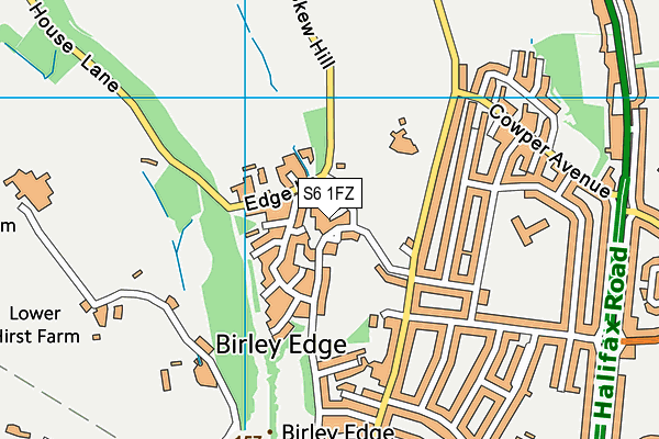 S6 1FZ map - OS VectorMap District (Ordnance Survey)