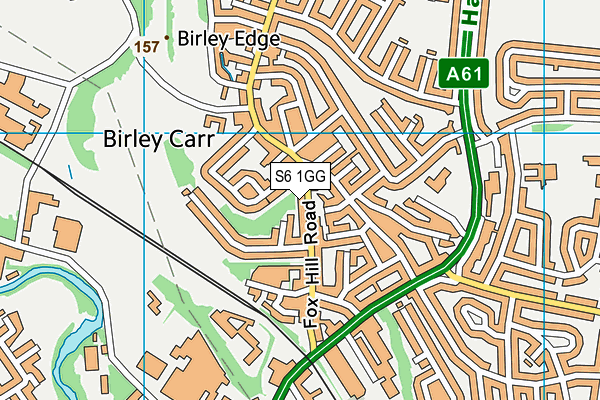 S6 1GG map - OS VectorMap District (Ordnance Survey)