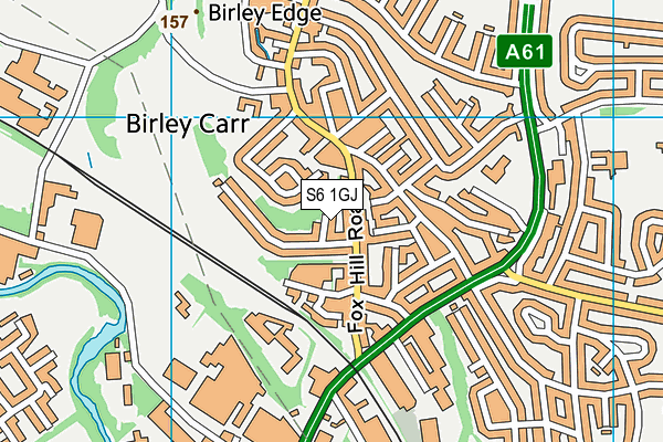 S6 1GJ map - OS VectorMap District (Ordnance Survey)