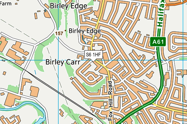 S6 1HF map - OS VectorMap District (Ordnance Survey)