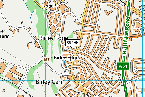 S6 1HH map - OS VectorMap District (Ordnance Survey)