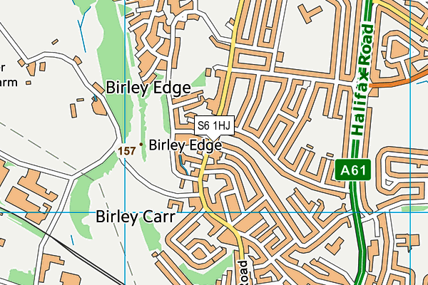 S6 1HJ map - OS VectorMap District (Ordnance Survey)