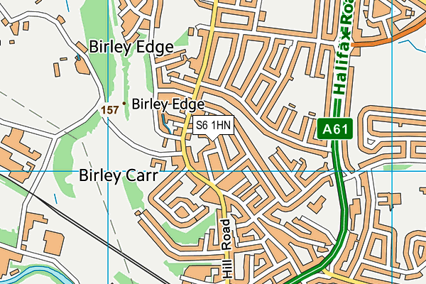 S6 1HN map - OS VectorMap District (Ordnance Survey)