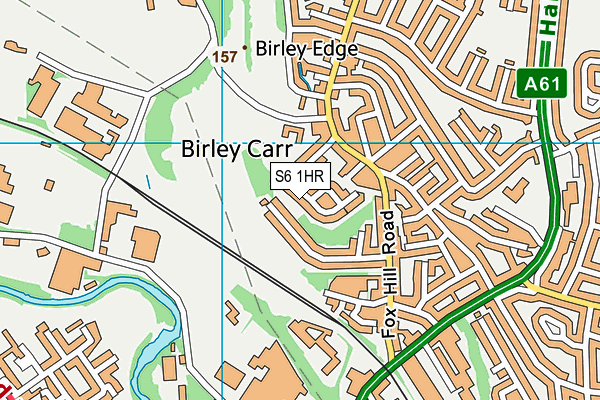 S6 1HR map - OS VectorMap District (Ordnance Survey)