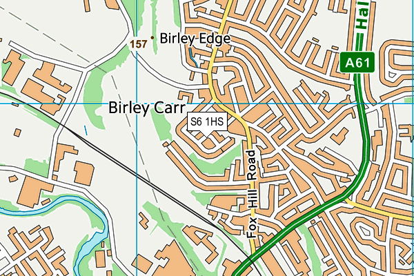 S6 1HS map - OS VectorMap District (Ordnance Survey)