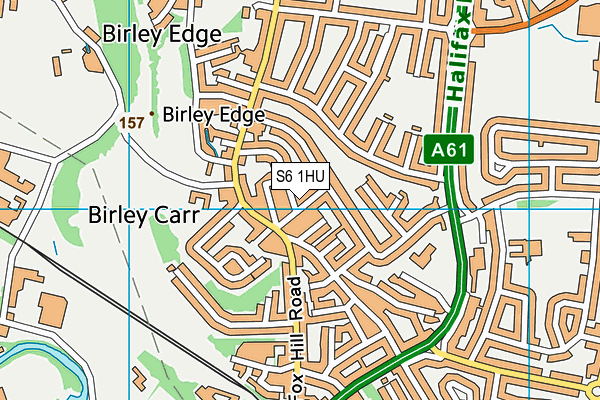 S6 1HU map - OS VectorMap District (Ordnance Survey)