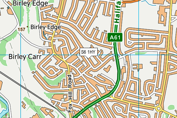 S6 1HY map - OS VectorMap District (Ordnance Survey)